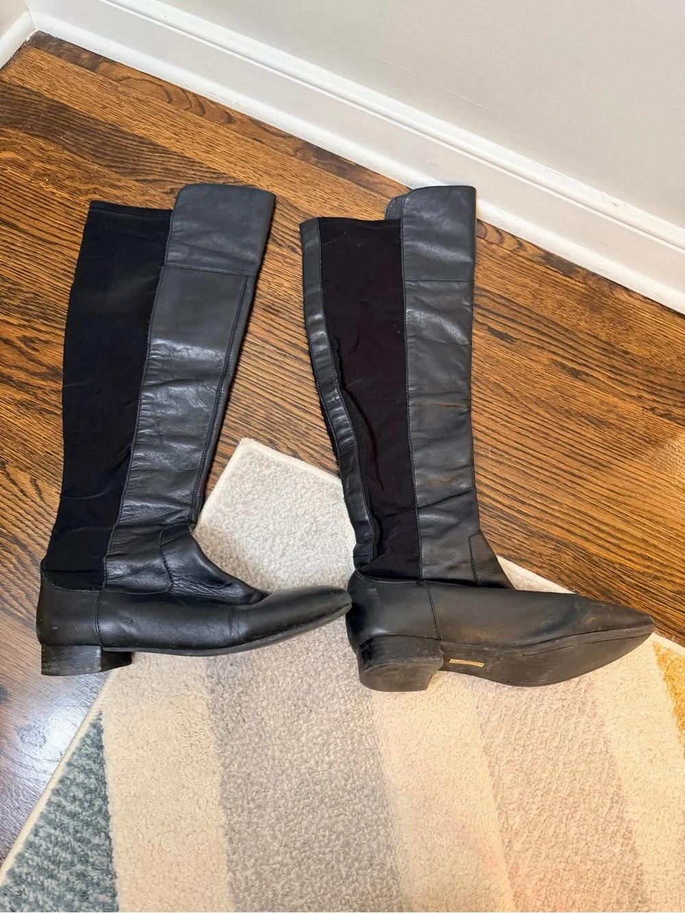 Louise et Cie Black Over-the-Knee Stretch Leather Boots